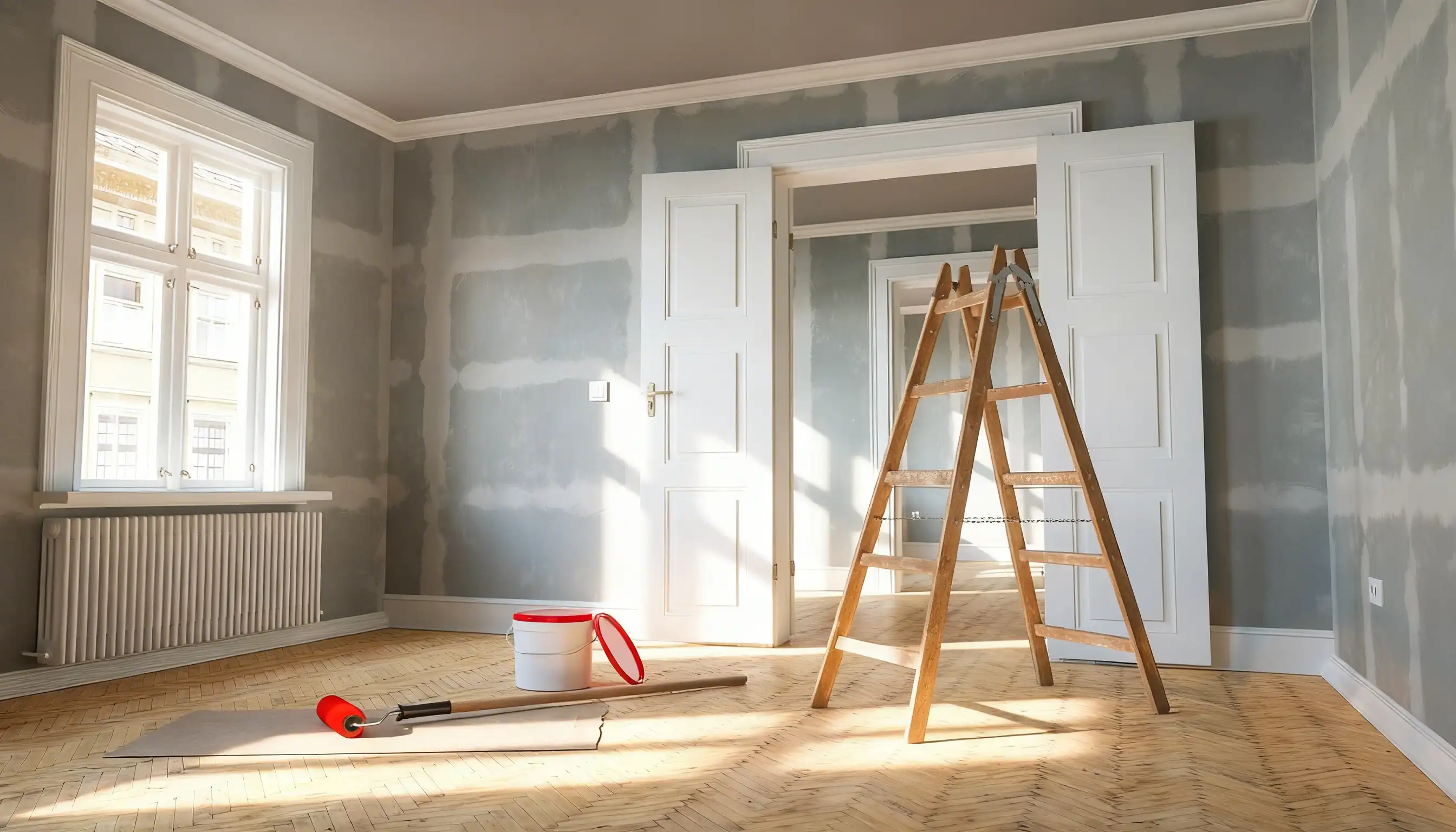 Renovierungsarbeiten in einem Wohngebäude durch Heidemann Services